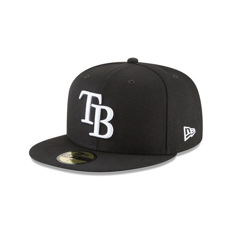 MLB Tampa Bay Rays Basic 59Fifty Fitted (JKN1311) - Black New Era Caps